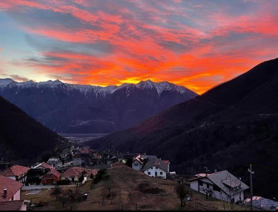 Casa Del Cios Calda E Intima Casetta Immersa Nel Verde Delle Montagne Alpe Basciumo Exterior photo